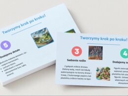 Makieta ekosystemu - lasu, łąki, jeziora