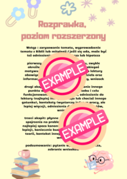 Rozprawka, poziom rozszerzony, naklejka/ planer, wygodny do druku format, pdf