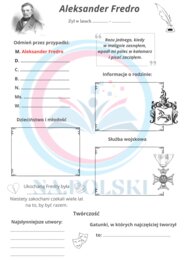 Aleksander Fredro - karta pracy