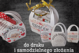 Upominki dla babci i dziadka. Dyplomy, koszyczki na babeczki/ słodycze