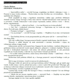 Egzamin ósmoklasisty – Arkusz z języka polskiego „Opowieść wigilijna” | Pełny test z kluczem odpowiedzi