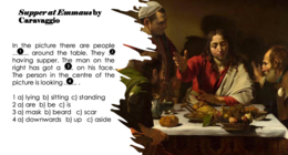 Angielski. Opis obrazu - uzupełnij luki: pytania typu abc