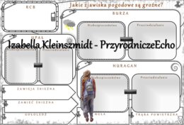 Karta pracy „Jakie zjawiska pogodowe są groźne?” wykonana w power point do edycji. Przyroda 4, „Obserwujemy pogodę” na podstawie wydawnictwa WSiP
