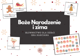 BOŻE NARODZENIE uniwersalna gra karciana dla dzieci SŁOWNICTWO