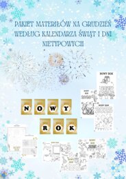 PAKIET MATERIAŁÓW NA GRUDZIEŃ WEDŁUG KALENDARZA ŚWIĄT I DNI NIETYPOWYCH