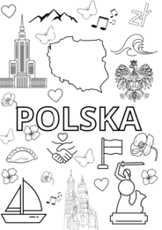 Kolorowanka patriotyczna- 4 warianty w jednym pakiecie (1 x a4, 9x a4, 16x a4, 25xa4)