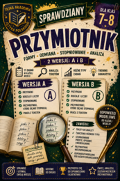 Przymiotnik – sprawdziany kl. 7–8 | wersja A i B + odpowiedzi modelowe