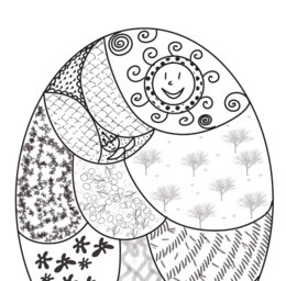 Jajo a'la Zentangle do kolorowania