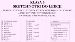 Sketchnotki - pakiet klasa 6