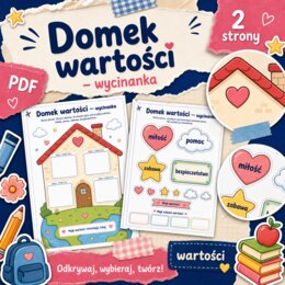 Domek wartości. Wycinanka