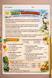 📚🎉 Dzień Wagarowicza – czytanie ze zrozumieniem (klasa 4) | karta pracy (15 zadań)