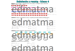 Dzielenie z resztą - karta pracy