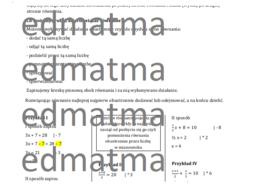 Rozwiązywanie równań - krótka teoria + przykłady