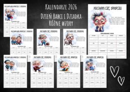 DZIEŃ BABCI I DZIADKA - kalendarz 2026 (33 wzory)