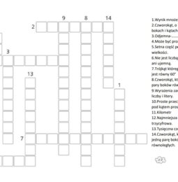 Krzyżówka matematyczna