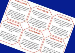 WYKRZYKNIK – części mowy – wklejka – wklejki – egzamin – powtórzenie