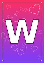 Girlanda WALENTYNKI – napis do druku (PDF, 10 liter)