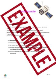 Notatka + karta pracy + zadanie domowe: Ruch satelitów