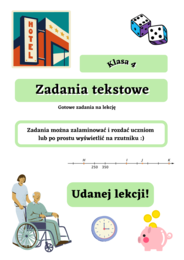 Jak tworzyć zadania dla uczniów? Gotowe zadania tekstowe dla klasy 4 :)