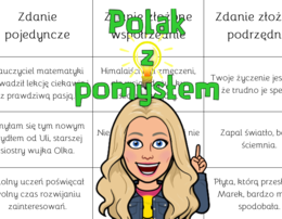 Zdania pojedyncze i złożone - rozsypanka