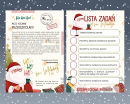 List od Świętego Mikołaja + Lista zadań dla Przedszkolaków