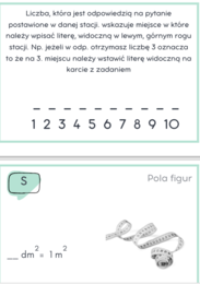Pola figur płaskich, stacje zadaniowe - klasa 4