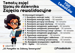 REWALIDACJA Tematy Zajęcia Rewalidacyjne Wpisy do Dziennika Rewalidacji. Przedszkole