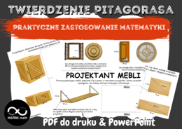 Twierdzenie Pitagorasa. Twierdzenie odwrotne do twierdzenia Pitagorasa. Projektant mebli. Praktyczne zastosowanie matematyki.