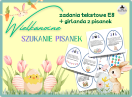 WIELKANOC - szukanie pisanek matematyka E8 - nauka i zabawa - egzamin ósmoklasisty - BONUS: girlanda