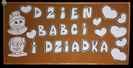 Gotowy zestaw dekoracyjny na Dzień Babci i Dziadka — czarno-biały PDF do druku