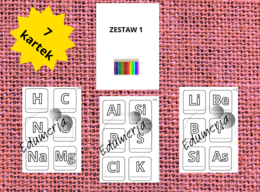 Proste karty z symbolami pierwiastków - DO KOLOROWANIA – idealne na lekcje chemii, powtórki, zastępstwa i zadania dla chętnych! Do pobrania i wydrukowania od razu