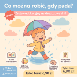 Karty obrazkowe „Co można robić, gdy pada?”