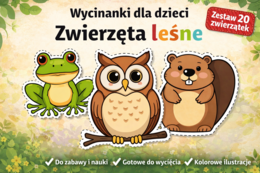 🌲🐾 Zwierzęta Leśne – Wycinanki dla Dzieci | 20 Uroczych Postaci