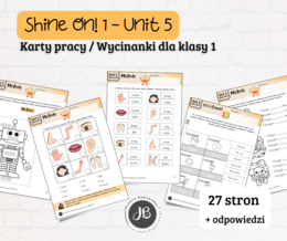 Materiały do Shine On! 1 Unit 5 – My Body - karty pracy - wklejki/wycinanki