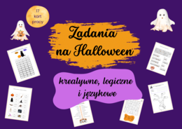 Halloween - zadania logiczne, kreatywne i językowe