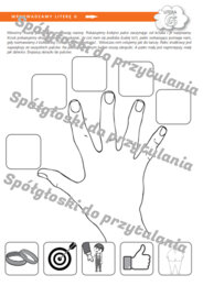 Spółgłoski do przytulania. Nauka liter poprzez zmysły, wrażenia i zabawę. Monografia litery G wraz ze scenariuszem jej wprowadzania, kartami pracy.