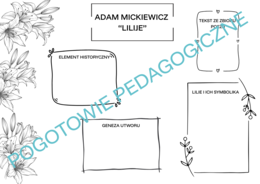 Adam Mickiewicz "Lilije" - notatka graficzna