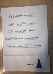 Części mowy - zaimek - ćwiczenia - przysłowia