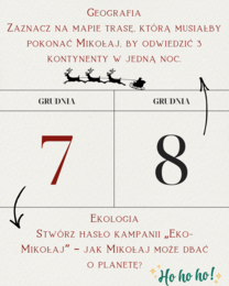 Przyrodniczy kalendarz adwentowy klasy 4-8