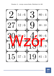 Domino - Dzielenie do 100 | matematyka