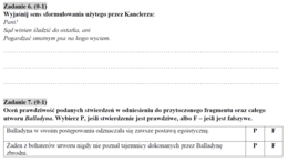 Balladyna - zestaw powtórkowy przed egzaminem ósmoklasisty