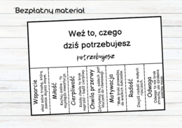Zrywki - weź co potrzebujesz - wsparcie dla uczniów - dekoracja