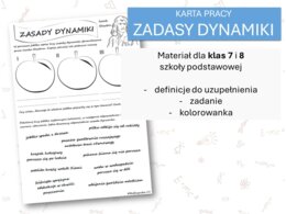 Fizyka 7 i 8. Karta pracy. ZASADY DYNAMIKI. Dynamika.