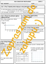 Ruch jednostajny prostoliniowy - kartkówka, karta pracy