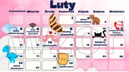 Kalendarz świąt nietypowych dla dzieci - LUTY 2024