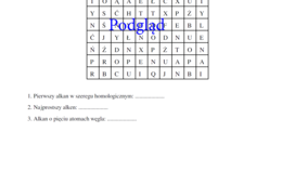 Szybka wykreślanka - węglowodory