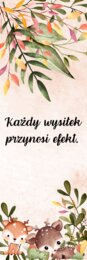 zakładka do ksiązki - zwierzęta