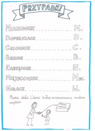 Język polski.Karta pracy - przypadki