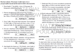 Karta pracy - ułamki dziesiętne