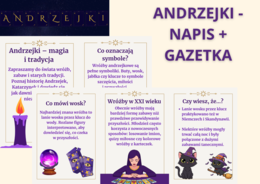 Andrzejki - gazetka szkolna, gazetka klasowa + napis
